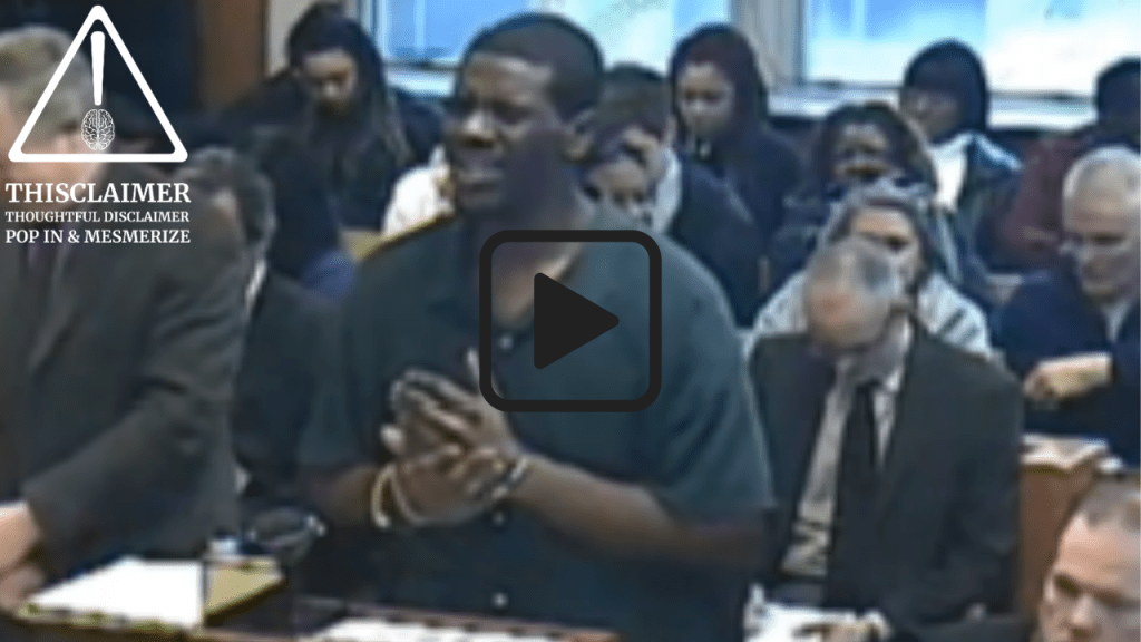 Video of Brian Earl Taylor standing in court before his sentencing hearing.