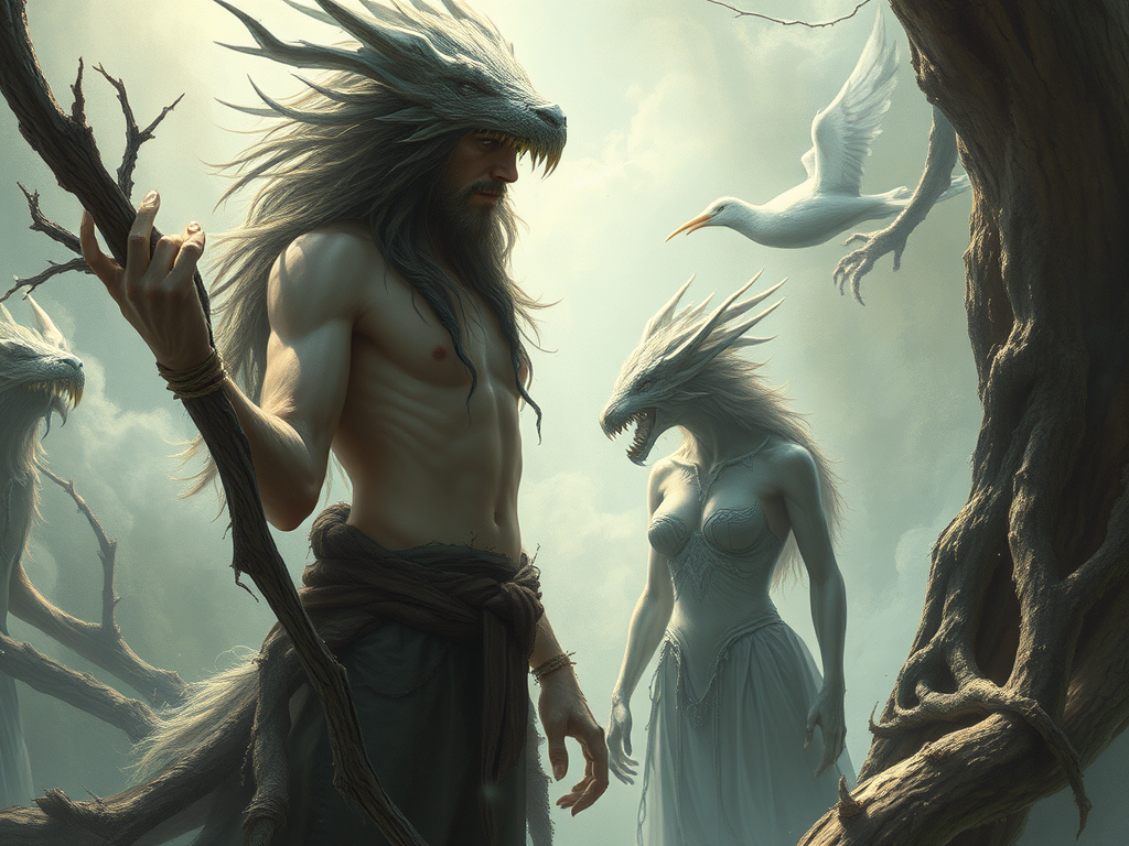 A stylized image depicting human evolution, culminating in a thoughtful pose.