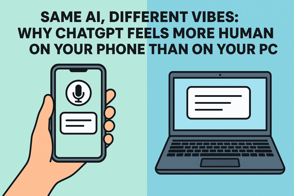Same AI, Different Vibes: Why ChatGPT Feels More Human on Your Phone Than on Your&nbsp;PC