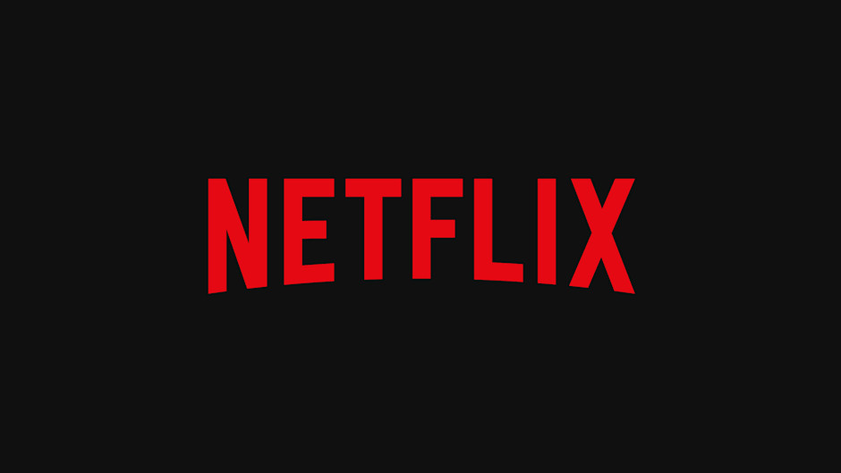 Netflix logo displayed on a red screen
