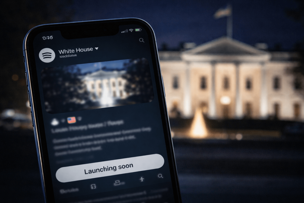 White House’s cryptic “launching soon” clip looks like an app tease, not a state-secret&nbsp;thriller