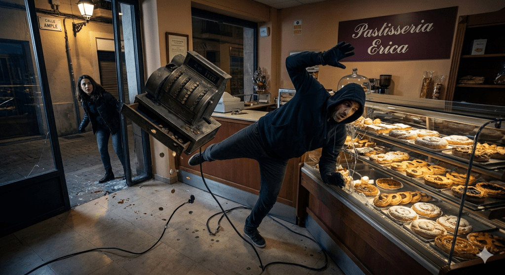 Clumsy Crooks vs. Cash Register: Terrassa Pastry Thieves Trip Up, Hide in Freezer, and Get&nbsp;Arrested