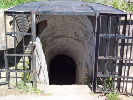 Concrete bunker from Bilbao's Iron Belt, the defensive fortification associated with Alejandro Goicoechea before his 1937 defection.