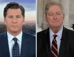 Screenshot of Senator John Kennedy speaking during a Fox News interview, discussing the leaders of Iran, China, Russia and North Korea.