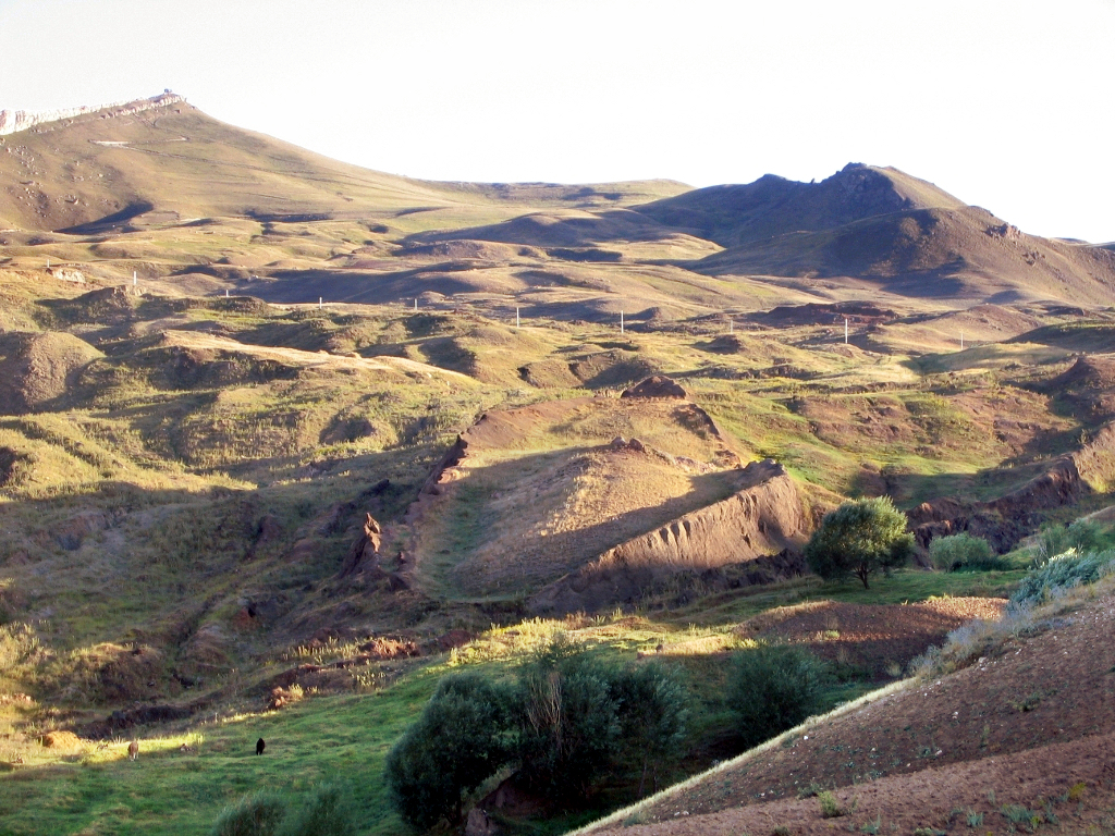 Close view of the boat-shaped Durupınar Formation in eastern Türkiye, claimed by researchers to be Noah’s Ark